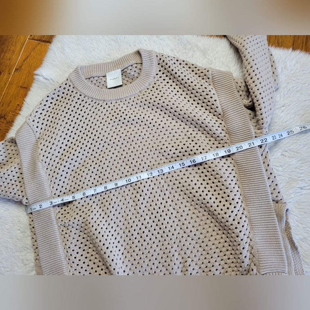 Varley Anthropologie Arabella Sweater True Knit Pullover Sand Tan Medium - Picture 8 of 10